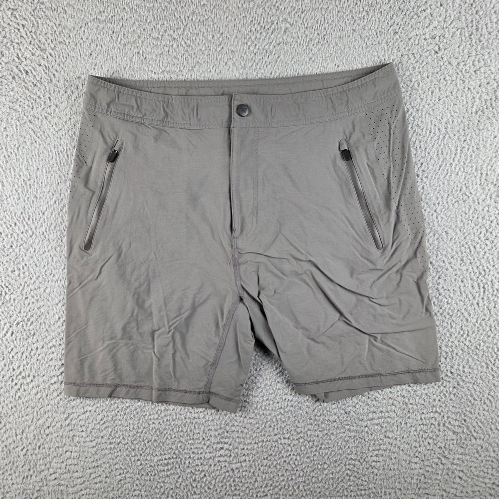 Men's Mack Weldon 4-Way Active Stretch Shorts 34x7.5 Size Large Gray